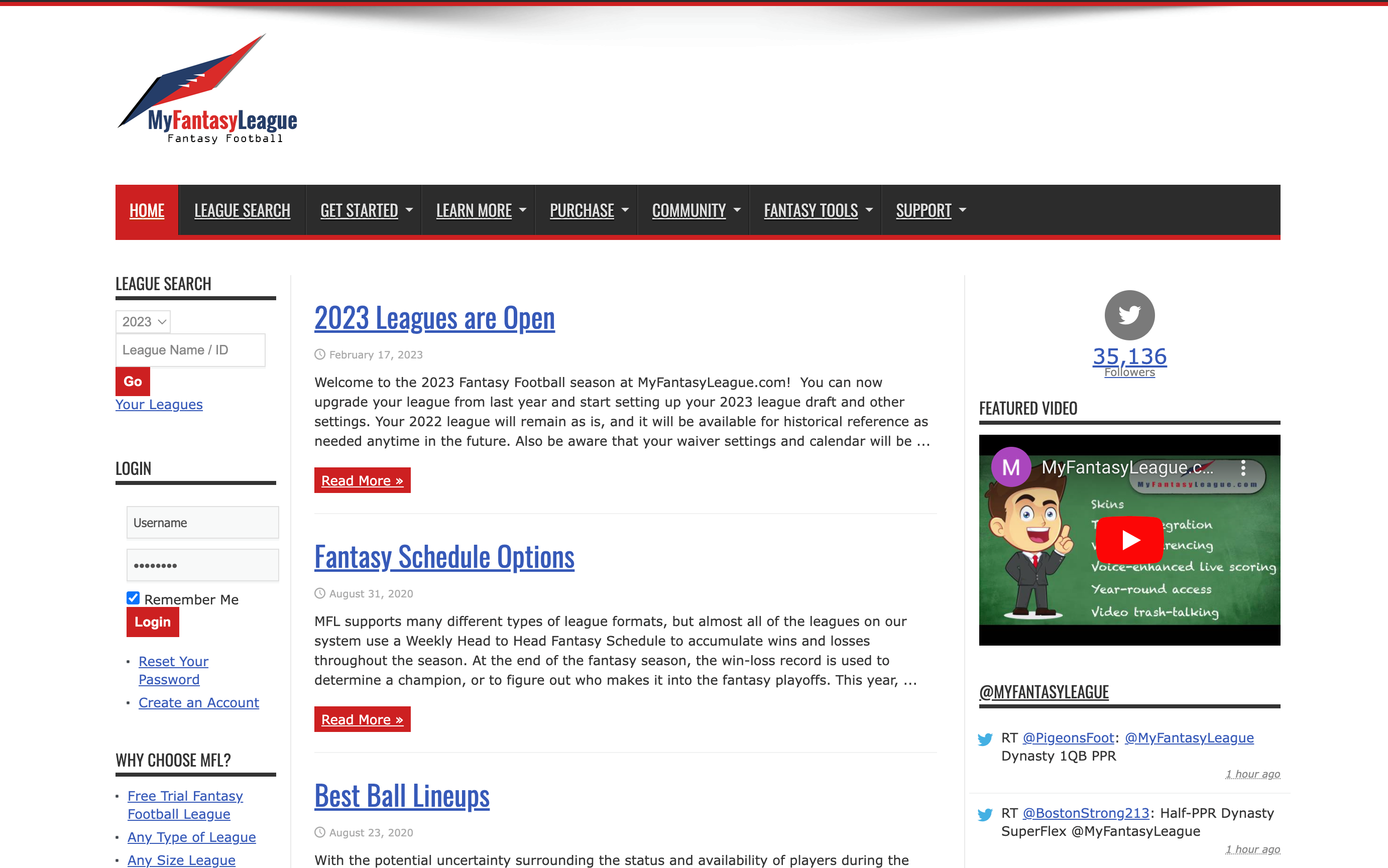 MyFantasyLeague Fantasy